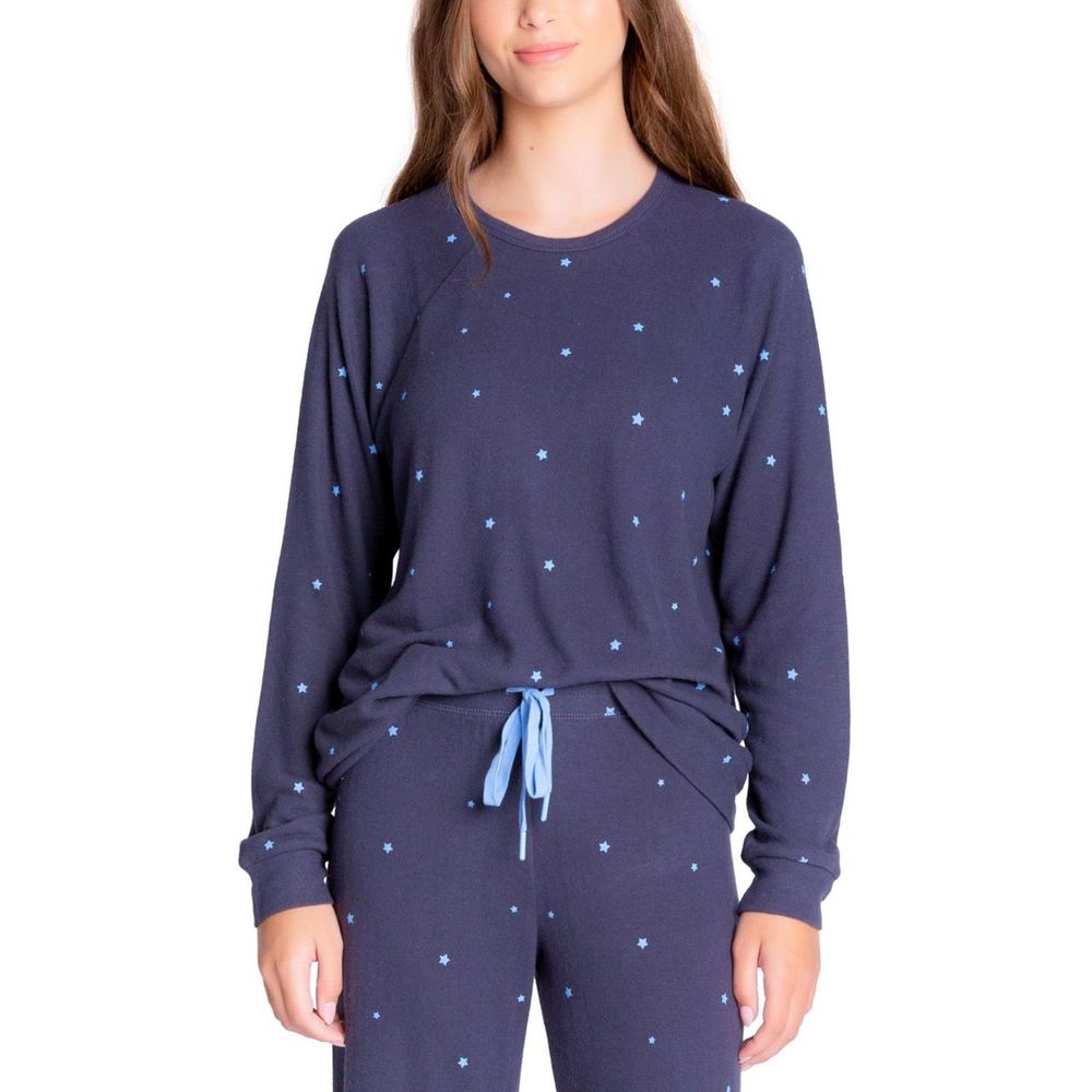 Insomniax Womens Butter Jersey Long Sleeve Crewneck Pajama Top Only,1-Piece